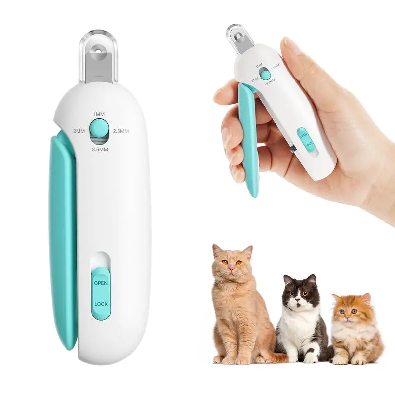 🐱Helloadorn® Cat Nail Clipper with 4 Adjustable Sizes & Built-in Hidden Nail File