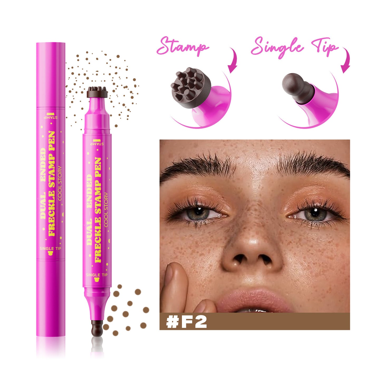 Helloadorn® Dual-Ended Freckle Stamp Pen-Waterproof Long-Lasting Freckle Marker