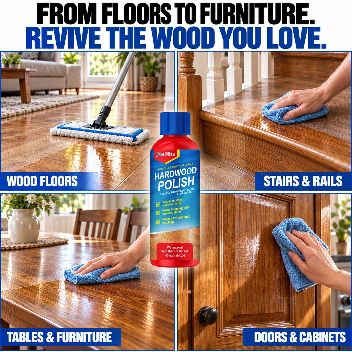 Wood Glow Restorer – Restore Rich Shine to Floors & Furniture