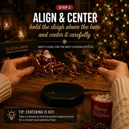 Magnetic Floating Christmas Sleigh