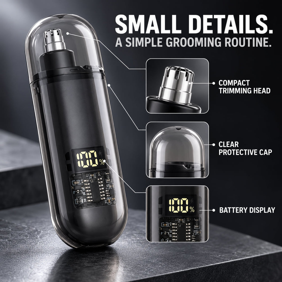❤️USB-C Nose Hair Trimmer