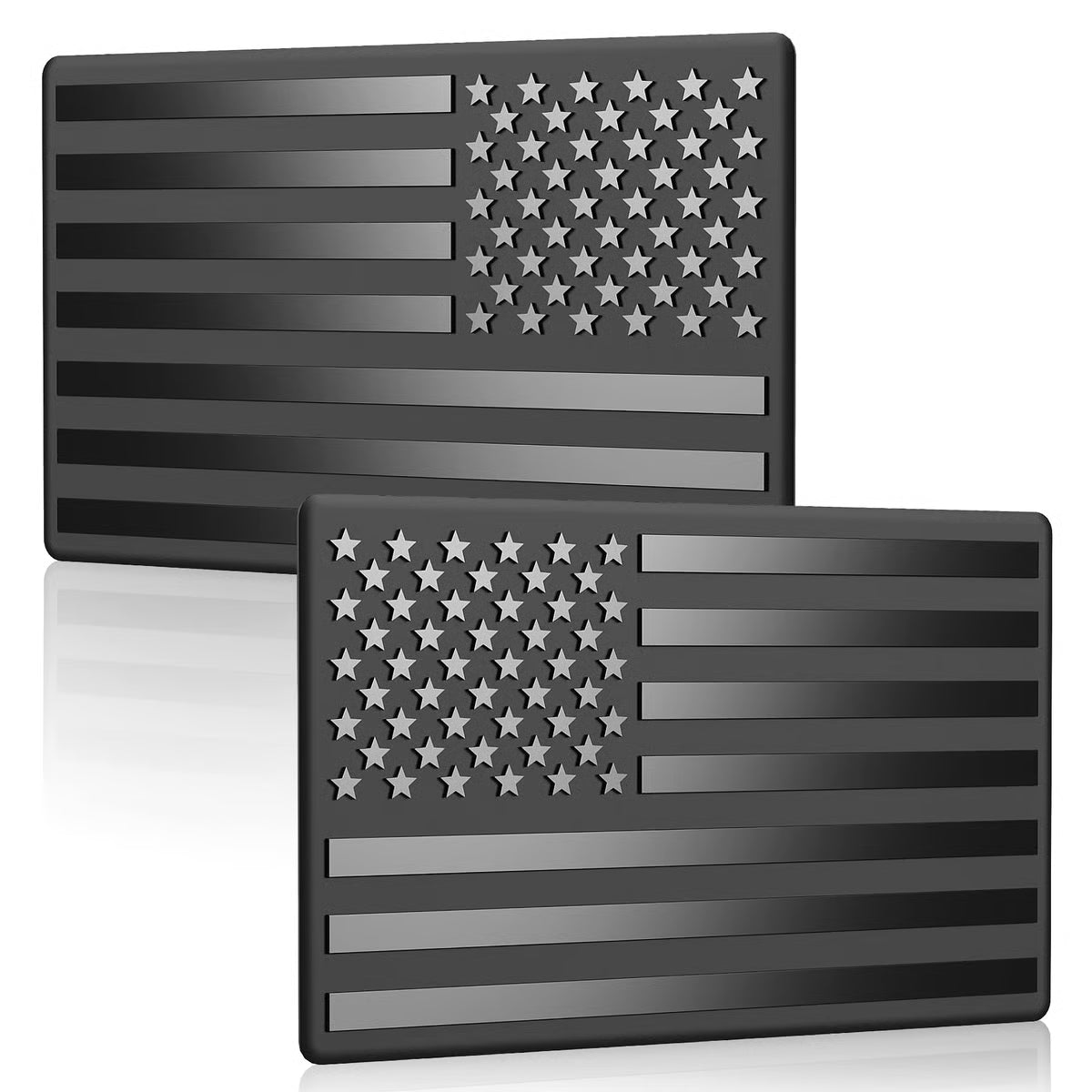 Helloadorn® 3D American Flag Emblem Decal - Aluminum Alloy Material (Not Plastic)