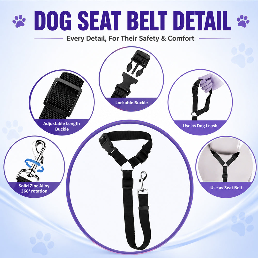Dog Travel Safety Belts