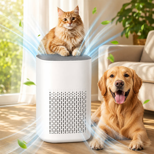 Air Purifier for Pet Hair and Odor, Washable Filter, Covers Up to 1200 Ft², Quiet for Pets, 3-in-1 HEPA Filter for Allergies and Odors