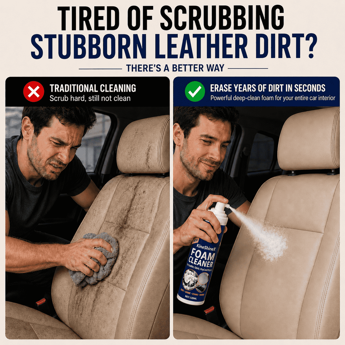 Erase Years of Dirt in Seconds — Powerful Deep-Clean Foam for Your Entire Car Interior