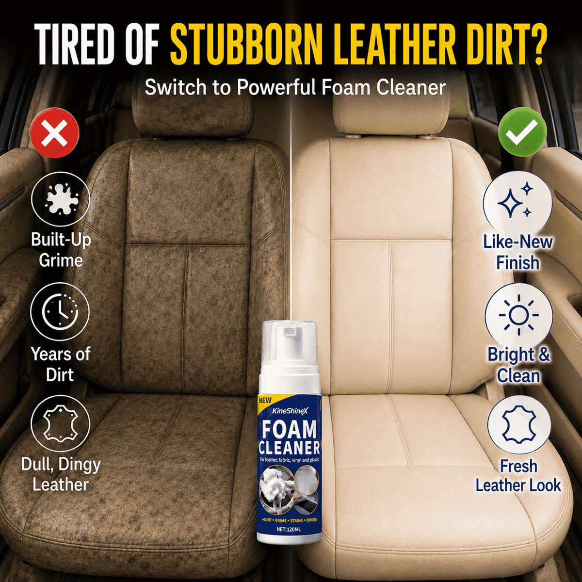 Erase Years of Dirt in Seconds — Powerful Deep-Clean Foam for Your Entire Car Interior