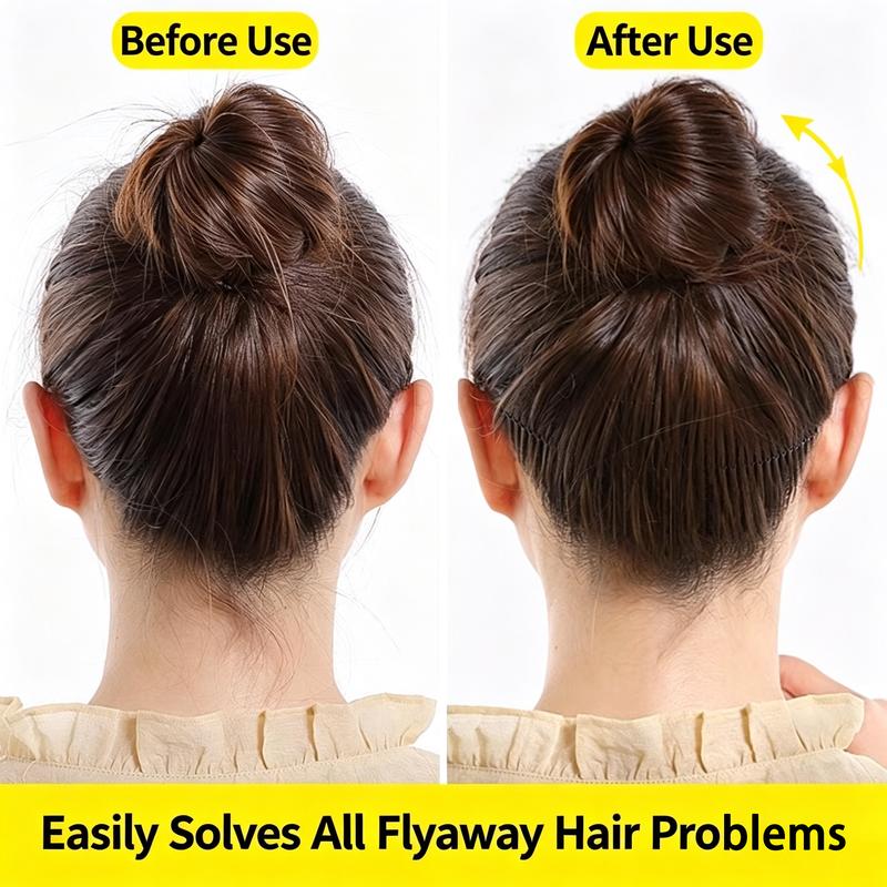 5PCS U-Shape Hair Styling Clips – Stretchable Wavy Design for Easy Bangs & Flyaway Fixing, Creating Buns, Updos & More Hairstyles