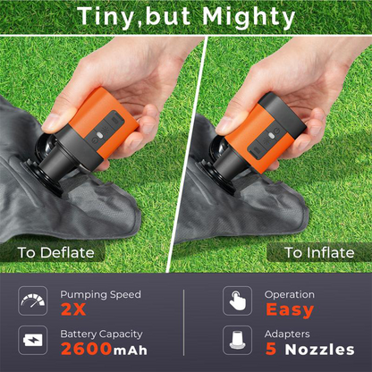 Tiny but Mighty 3-in-1 Air Pump — Inflate, Deflate & Light Anywhere