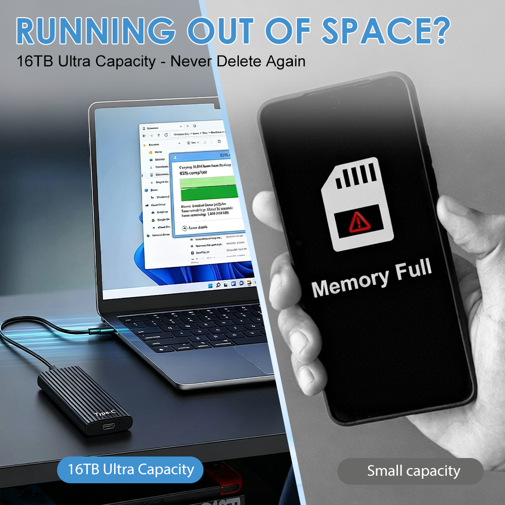 🏆Flash Sale⚡ 50K+ SOLD! Almost Gone-🔥16TB Large-Capacity Type-C Portable Mini SSD🍇