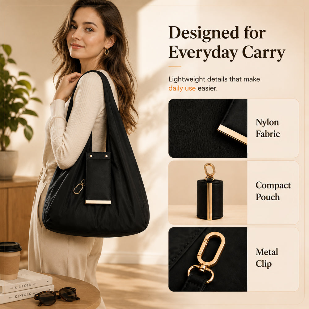 Pocket-Sized Foldable Tote – Clips to Your Keys and Opens in Seconds