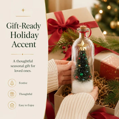 Mr. Christmas 8" Recordable Christmas Tree Message In A Bottle
