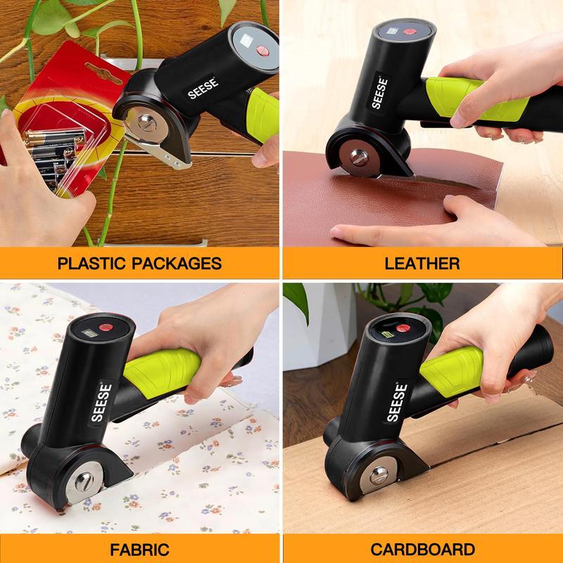 Cordless Rechargeable Electric Scissors – Portable Cutter for Fabric, Cardboard, Carpet