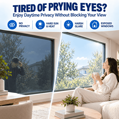 Window Privacy Film – One-Way Privacy, UV & Heat Protection