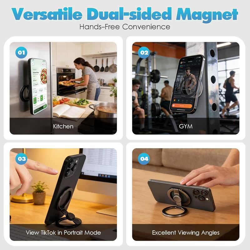 2026 New Magnetic Fidget Phone Stand – 360° Foldable MagSafe Grip, Spinner & Hands-Free Holder