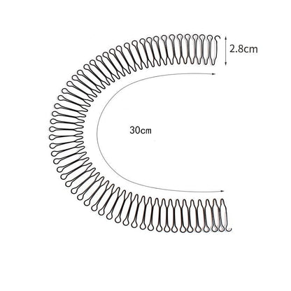5PCS U-Shape Hair Styling Clips – Stretchable Wavy Design for Easy Bangs & Flyaway Fixing, Creating Buns, Updos & More Hairstyles