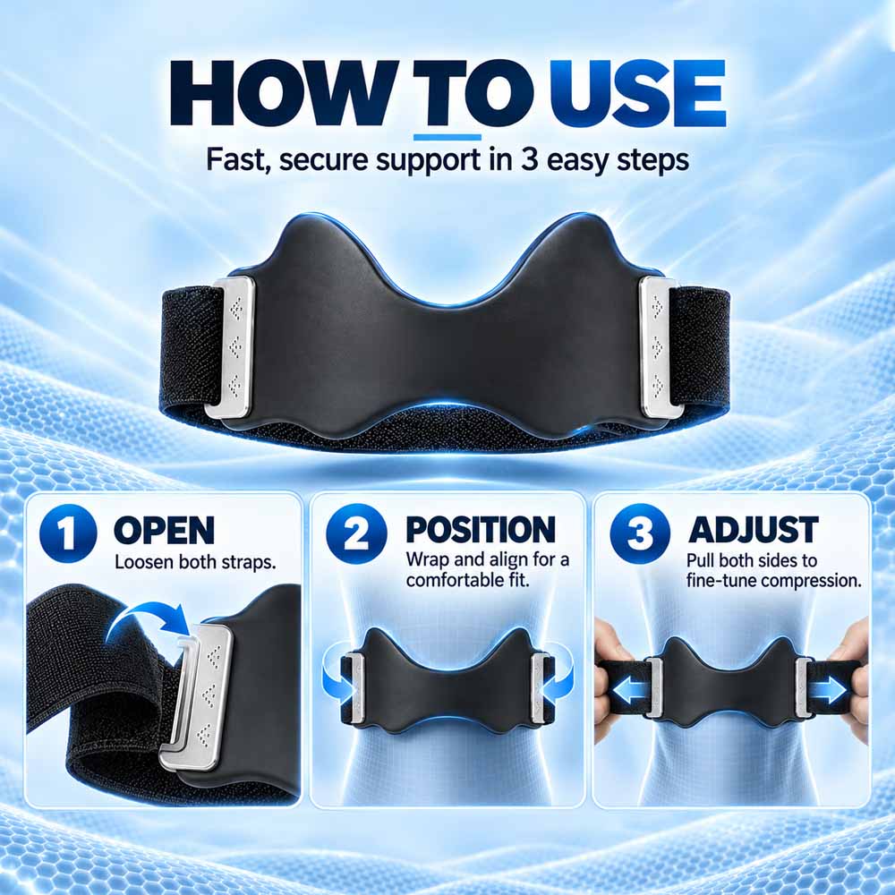 Adjustable Patella Knee Strap — Non-Slip, Breathable Support for Sports