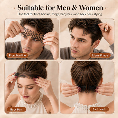 5PCS U-Shape Hair Styling Clips – Stretchable Wavy Design for Easy Bangs & Flyaway Fixing, Creating Buns, Updos & More Hairstyles 🌵