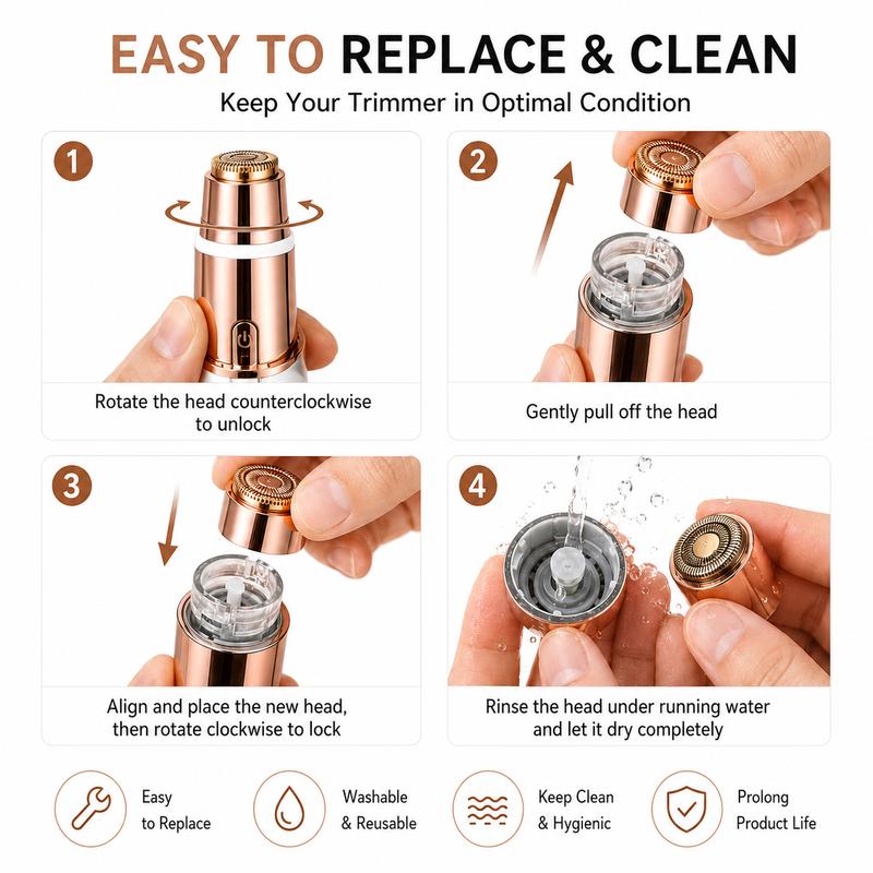 2-in-1 Women's Facial & Eyebrow Hair Trimmer