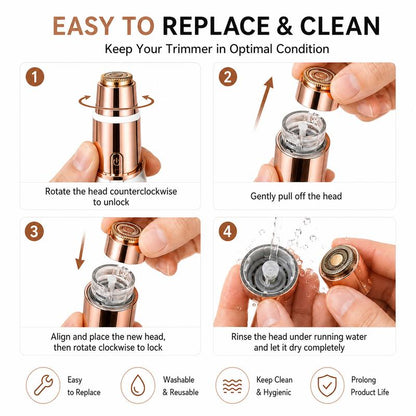 2-in-1 Women's Facial & Eyebrow Hair Trimmer