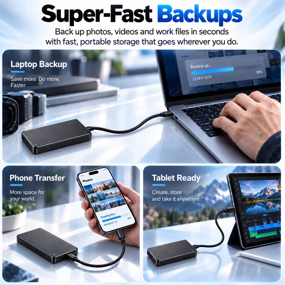 🏆 2026’s Most Popular Portable SSD — Premium Type-C Mini Storage | 500GB / 1TB / 2TB