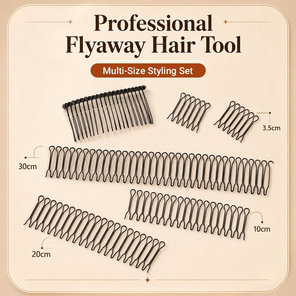 5PCS U-Shape Hair Styling Clips – Stretchable Wavy Design for Easy Bangs & Flyaway Fixing, Creating Buns, Updos & More Hairstyles 🌵