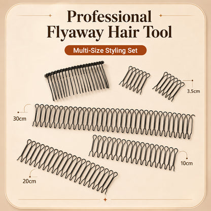 5PCS U-Shape Hair Styling Clips – Stretchable Wavy Design for Easy Bangs & Flyaway Fixing, Creating Buns, Updos & More Hairstyles 🌵