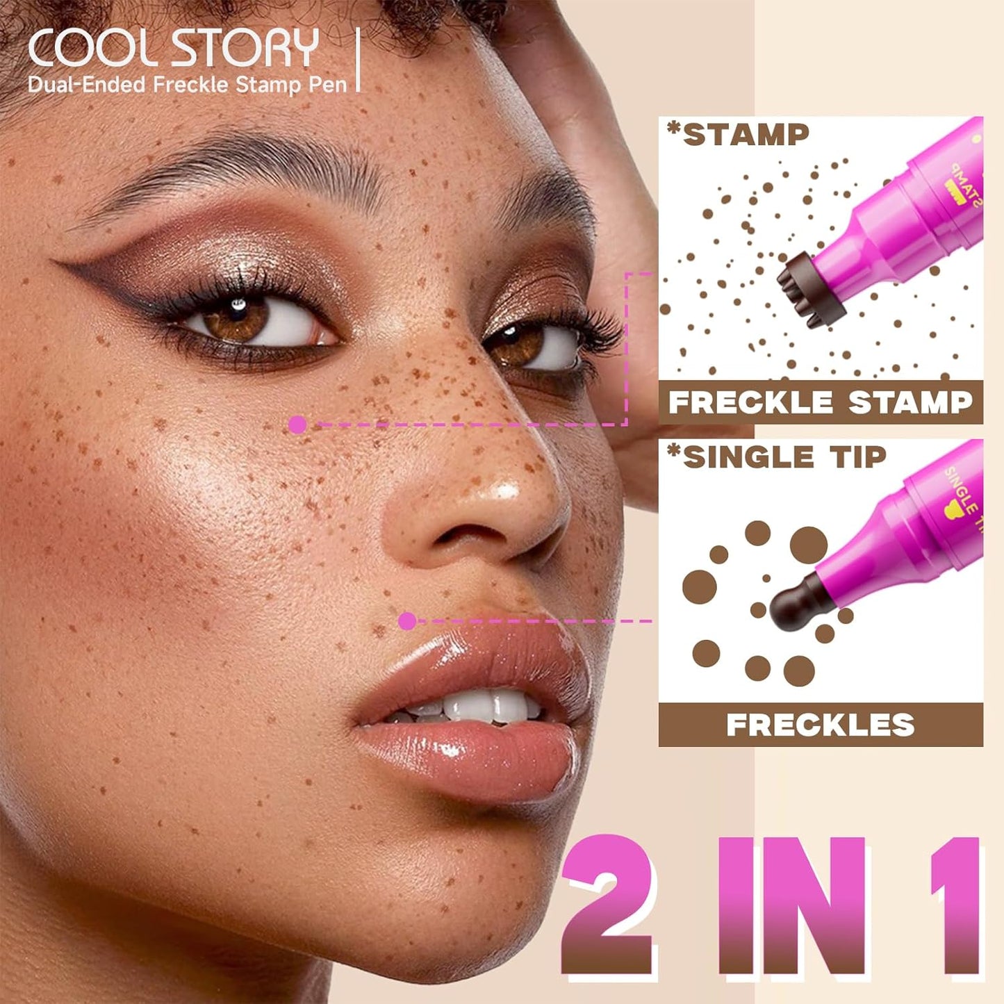 Helloadorn® Dual-Ended Freckle Stamp Pen-Waterproof Long-Lasting Freckle Marker