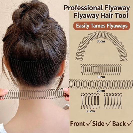 5PCS U-Shape Hair Styling Clips – Stretchable Wavy Design for Easy Bangs & Flyaway Fixing, Creating Buns, Updos & More Hairstyles