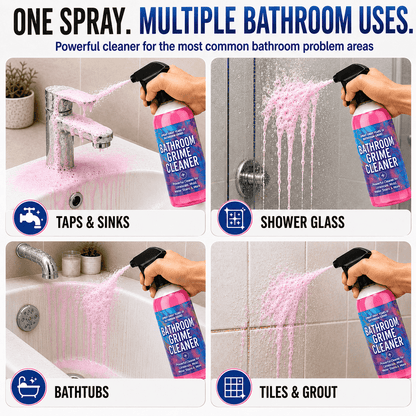 Spray Away Years of Bathroom Grime — Powerful Cleaner for Limescale, Mold, Water Stains & More✨