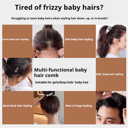 5PCS U-Shape Hair Styling Clips – Stretchable Wavy Design for Easy Bangs & Flyaway Fixing, Creating Buns, Updos & More Hairstyles