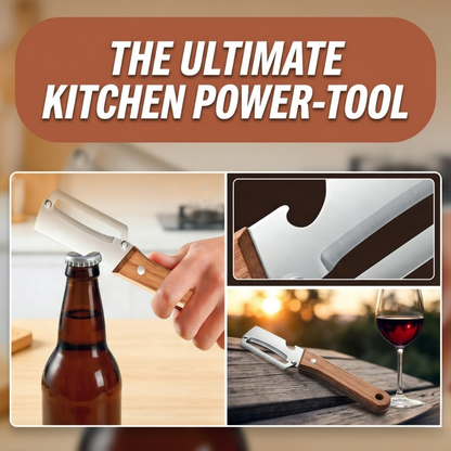🔥💕LAST DAY 75% OFF ✨3-in-1 Stainless Steel Vegetable Peeler with Wooden Handle & Bottle Opener