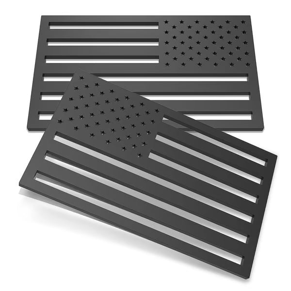 Helloadorn® 3D American Flag Emblem Decal - Aluminum Alloy Material (Not Plastic)