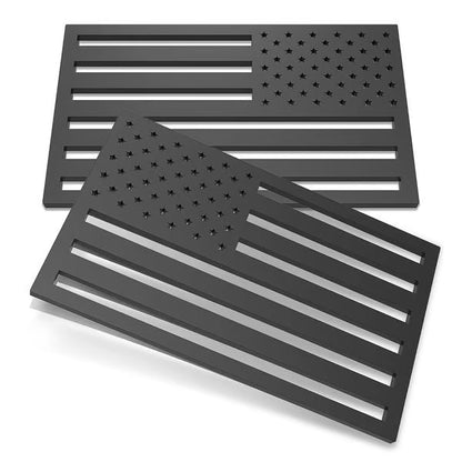 Helloadorn® 3D American Flag Emblem Decal - Aluminum Alloy Material (Not Plastic)