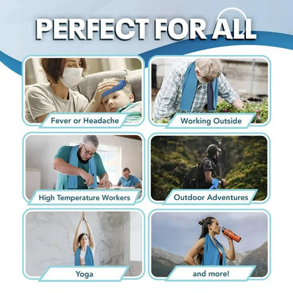 Cold Sweat Towel You Can Use Anywhere, Anytime! Reusable Soft Absorbent Cooling Portable