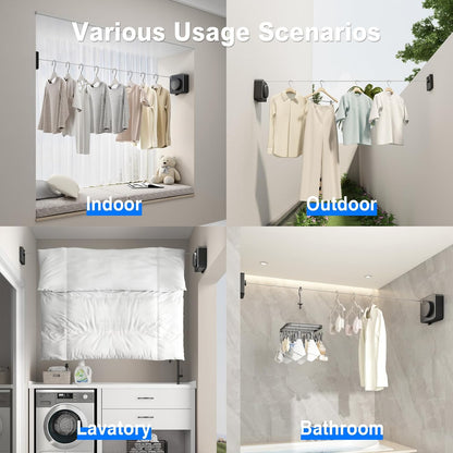 Heavy-Duty Retractable Clothes Line