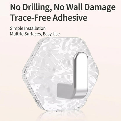 Hexagonal Ripple Heavy Duty Hooks for Bathroom, Kitchen & Household Organization