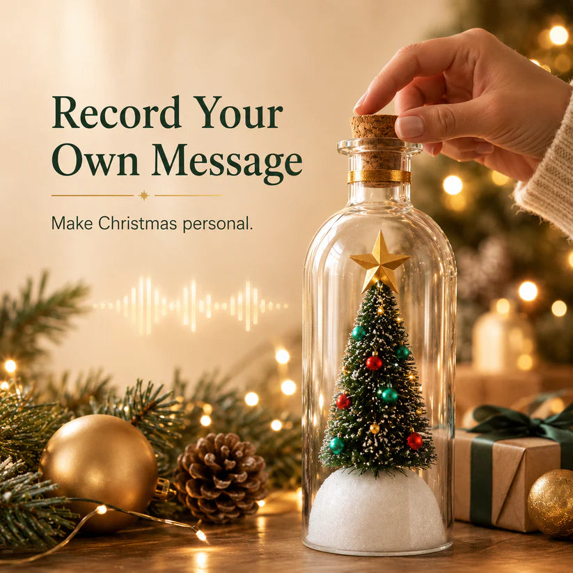 Mr. Christmas 8" Recordable Christmas Tree Message In A Bottle