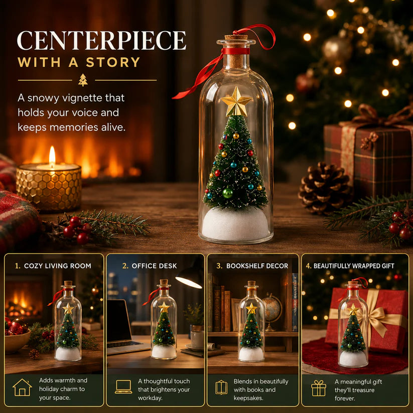 Mr. Christmas 8" Recordable Christmas Tree Message In A Bottle