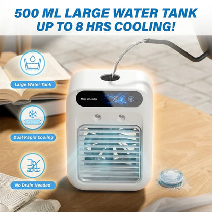 Portable Air Cooler,3-in-1 Cooling Fan with 2 Mist Speeds