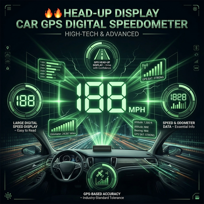 🔥🔥Head Up Display Car GPS Digital Speedometer