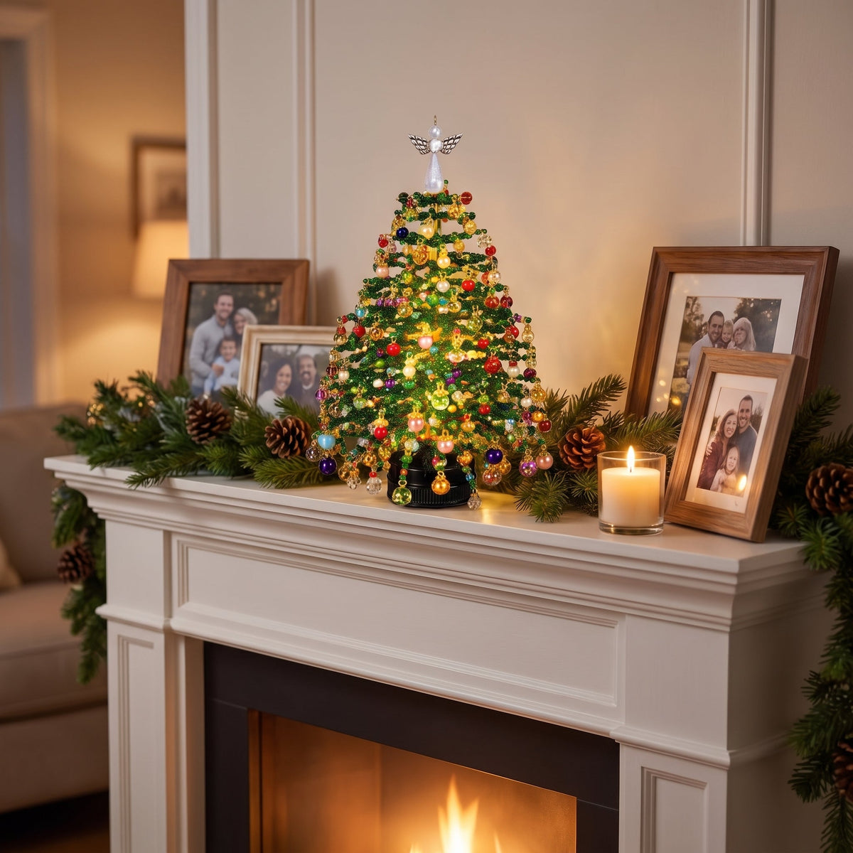 Dlovivo Christmas Glow — DIY Beaded Tree Kit