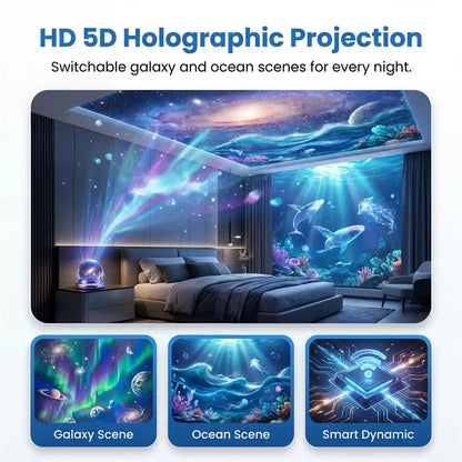 🔮Night Light Projector - Smart Holographic Star Projector🍀