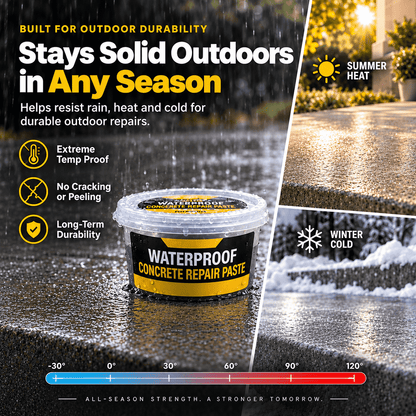 Waterproof Concrete Wall, Floor & Step Repair Paste – For Cracks, Holes & Chips🛡️