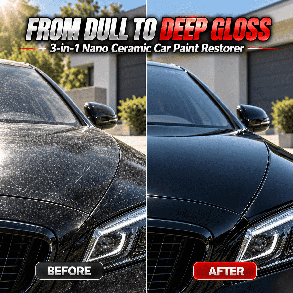 3-in-1 Nano Ceramic Car Paint Restorer – Restore Shine, Maintain Gloss & Help Protect the Finish