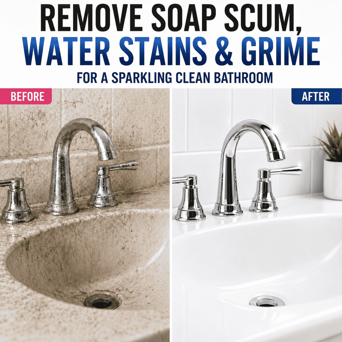 Spray Away Years of Bathroom Grime — Powerful Cleaner for Limescale, Mold, Water Stains & More✨