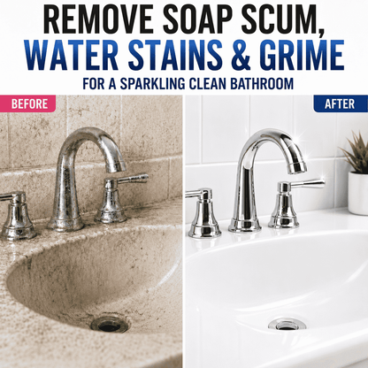 Spray Away Years of Bathroom Grime — Powerful Cleaner for Limescale, Mold, Water Stains & More✨
