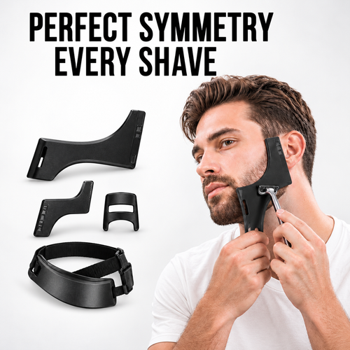 4-Piece Beard Shaping Kit,Shape clean beard lines with ease.