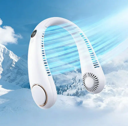 ❄️LAST DAY 75% OFF ✨Portable Neck Fan, Bladeless Wearable Personal Fan, Hands-Free Cooling for Outdoor & Office