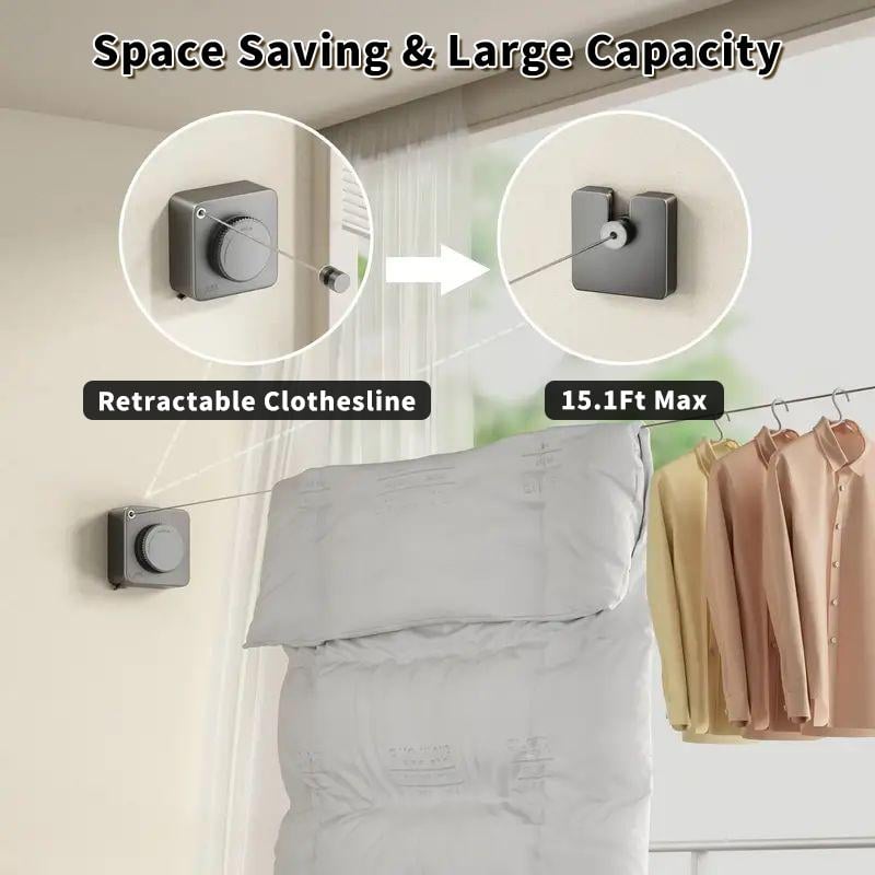 Heavy-Duty Retractable Clothes Line