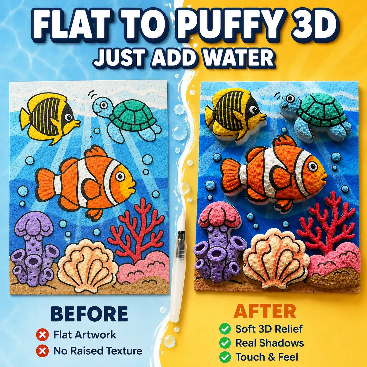 IEY® 3D Puffy Texture Paper🐳